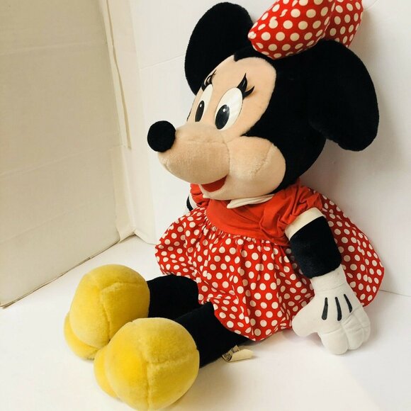 Walt Disney World Minnie Mouse Plush Red Polka Dot Dress Bow Doll 17" collect - Picture 4 of 4